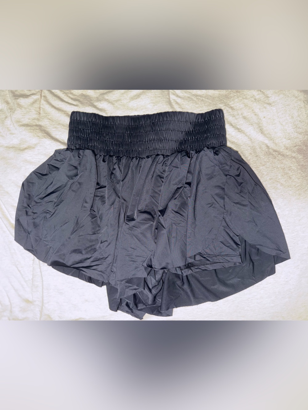 Black athletic shorts